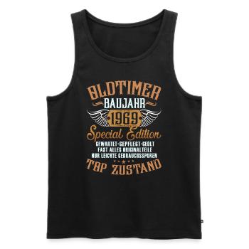 Oldtimer 1969 54. Geburtstag Geschenk Herren - Männer Premium Bio Tank Top - Schwarz - Vorne - Michal (187cm)