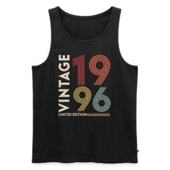 Original 1996 - Men's Premium Organic Tank Top - black - Front - AI Model Male 178 light (178cm)