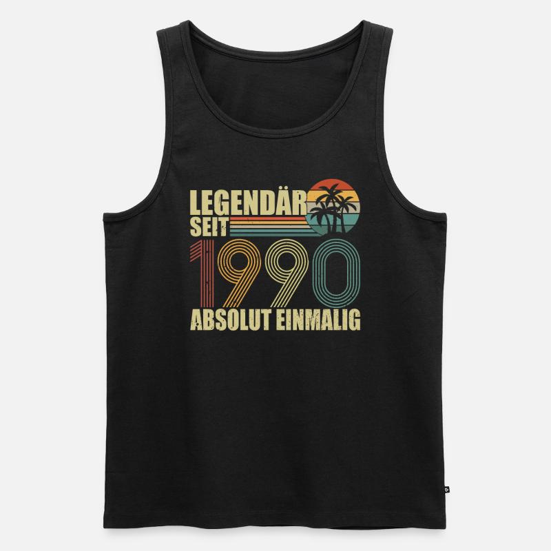 Geboren 1990 - Männer Premium Bio Tank Top - Schwarz