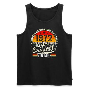 1972 Jahrgang Vintage Retro geburtstag Geschenk - Men's Premium Organic Tank Top - black - Front - Michal (187cm)
