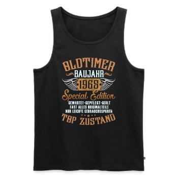 1965 Geboren Geburtstag Oldtimer - Männer Premium Bio Tank Top - Schwarz - Vorne - AI Model Male 178 light (178cm)