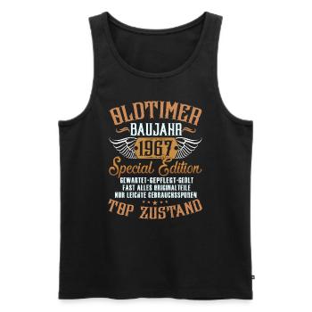 Geburtstag - Oldtimer 1967 - Männer Premium Bio Tank Top - Schwarz - Vorne - Michal (187cm)