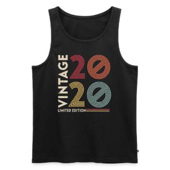Vintage Rétro Cadeau d’anniversaire 2020 Vintage - Débardeur bio Premium Homme - noir - Devant - Michal (187cm)