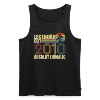12ter Geburtstag Legendär Seit 2010 Geschenk - Männer Premium Bio Tank Top - Schwarz - Vorne - Michal (187cm)