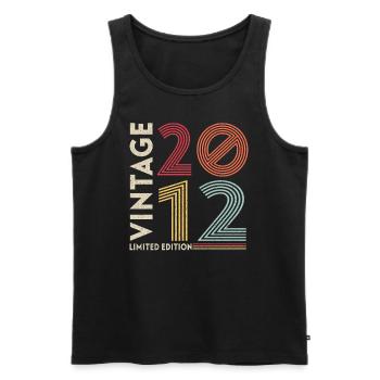 2012 Unique - Men's Premium Organic Tank Top - black - Front - Michal (187cm)