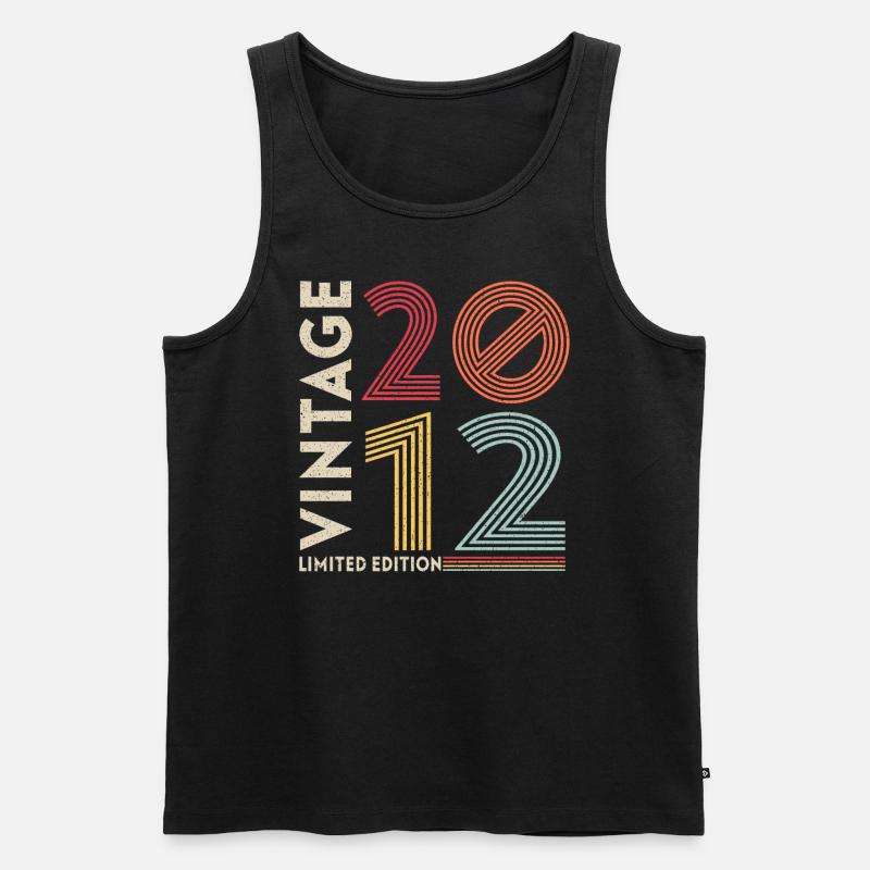 2012 Unikal - Männer Premium Bio Tank Top - Schwarz
