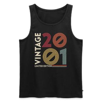 20ème anniversaire Millésime 2001 Légendaire depuis 2001 - Débardeur bio Premium Homme - noir - Devant - Michal (187cm)