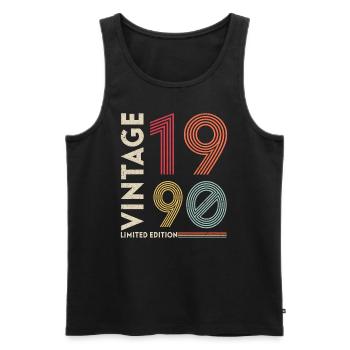 Awesome Since 1990 Retro Vintage Geburtstag - Männer Premium Bio Tank Top - Schwarz - Vorne - AI Model Male 178 light (178cm)
