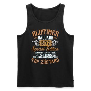 51 Geburtstag Oldtimer 1972 2023 - Männer Premium Bio Tank Top - Schwarz - Vorne - Michal (187cm)