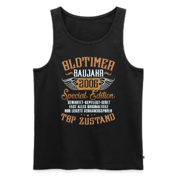 17. GEBURTSTAG OLDTIMER 2006 - Männer Premium Bio Tank Top - Schwarz - Vorne - Michal (187cm)
