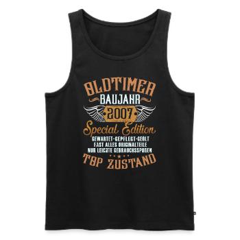 2007 Geboren Geburtstag Oldtimer - Männer Premium Bio Tank Top - Schwarz - Vorne - AI Model Male 178 light (178cm)