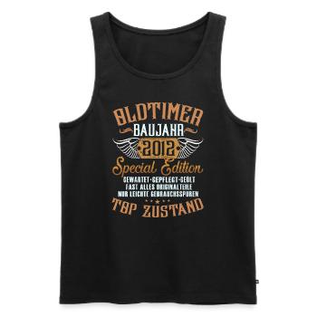 Oldtimer Special Edition Modell 2012 Geburtstag - Männer Premium Bio Tank Top - Schwarz - Vorne - Michal (187cm)