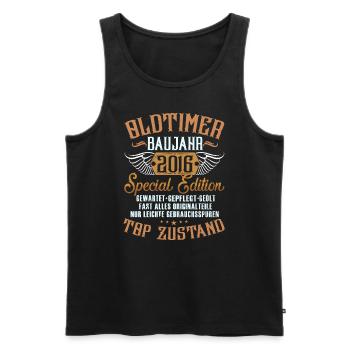Oldtimer 2016 - Männer Premium Bio Tank Top - Schwarz - Vorne - AI Model Male 178 light (178cm)