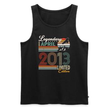 2013 April 2013 Anniversary April 2013 April - Men's Premium Organic Tank Top - black - Front - Michal (187cm)