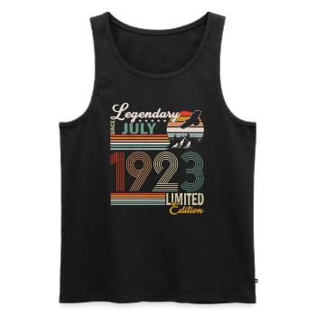 Juli 1923 Original Geburtstagsgeschenkidee - Männer Premium Bio Tank Top - Schwarz - Vorne - AI Model Male 178 light (178cm)