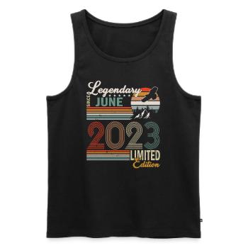 Birthday: June 1923 Limited Edition Vintage - Men's Premium Organic Tank Top - black - Front - Michal (187cm)