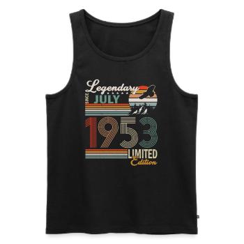 JULI 1953 - Männer Premium Bio Tank Top - Schwarz - Vorne - Michal (187cm)