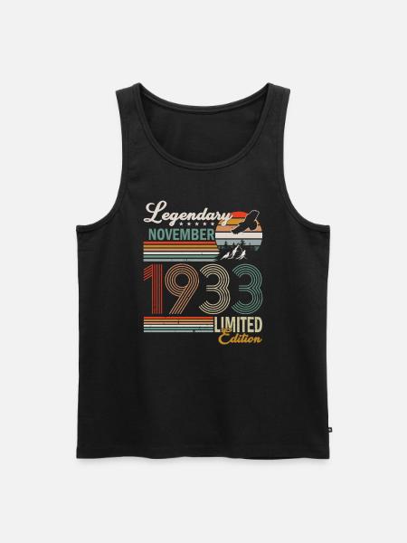 November 1933 Birthday Husband - Men's Premium Organic Tank Top - black