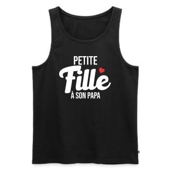 Petite Fille à Son Papa - Débardeur bio Premium Homme - noir - Devant - Michal (187cm)
