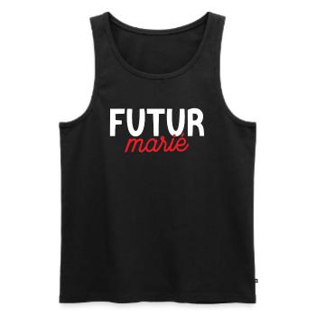 Futur marié - Débardeur bio Premium Homme - noir - Devant - AI Model Male 178 light (178cm)