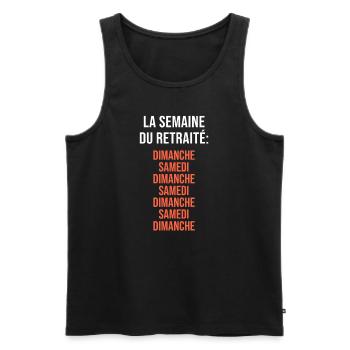La Semaine du Retraité - Débardeur bio Premium Homme - noir - Devant - Michal (187cm)
