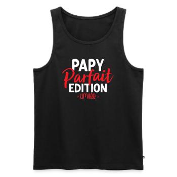 Papy Parfait Édition Limitée - Débardeur bio Premium Homme - noir - Devant - Michal (187cm)