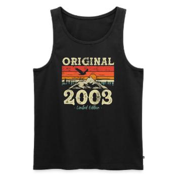 20. Geburtstag Mann Juni Jahrgang 2003 Oldtimer - Männer Premium Bio Tank Top - Schwarz - Vorne - Michal (187cm)