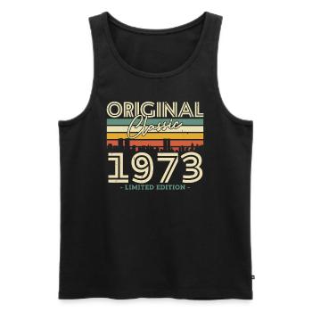 Anniversaire Vintage 1973 Édition Limitée - Débardeur bio Premium Homme - noir - Devant - Michal (187cm)
