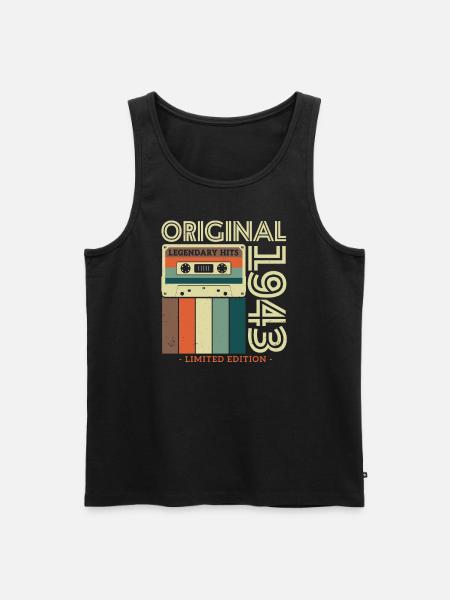 Birthday present 1943 - Men's Premium Organic Tank Top - black
