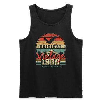 Birthday present 1968 - Men's Premium Organic Tank Top - black - Front - Michal (187cm)