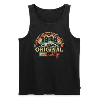 Birthday present 1938 - Men's Premium Organic Tank Top - black - Front - Michal (187cm)