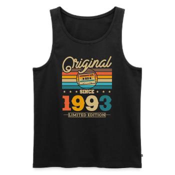 Original seit 1993 Limited Edition - Männer Premium Bio Tank Top - Schwarz - Vorne - Michal (187cm)