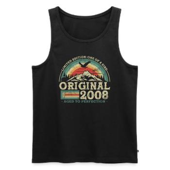 Original seit 2008 Limited Edition - Männer Premium Bio Tank Top - Schwarz - Vorne - Michal (187cm)