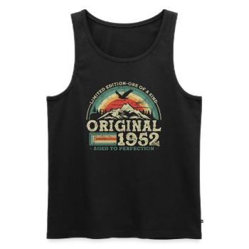 Original seit 1952 Limitierte Auflage - Männer Premium Bio Tank Top - Schwarz - Vorne - Michal (187cm)
