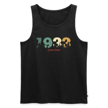 1933 Limitierte Auflage - Männer Premium Bio Tank Top - Schwarz - Vorne - AI Model Male 178 light (178cm)