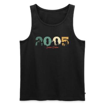 2005 limited edition - Men's Premium Organic Tank Top - black - Front - Michal (187cm)