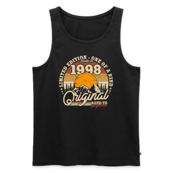 Vintage 1998 Geburtstagsgeschenk - Männer Premium Bio Tank Top - Schwarz - Vorne - Michal (187cm)