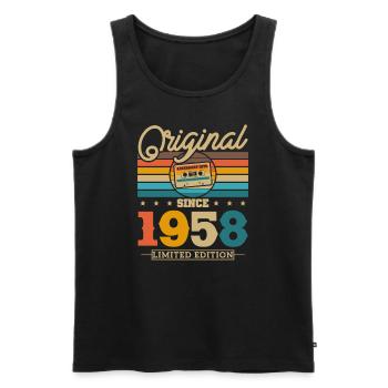 Vintage 1958 Geburtstagsgeschenk - Männer Premium Bio Tank Top - Schwarz - Vorne - Michal (187cm)