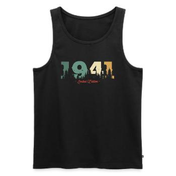 Vintage 1941 Birthday Gift - Men's Premium Organic Tank Top - black - Front - Michal (187cm)