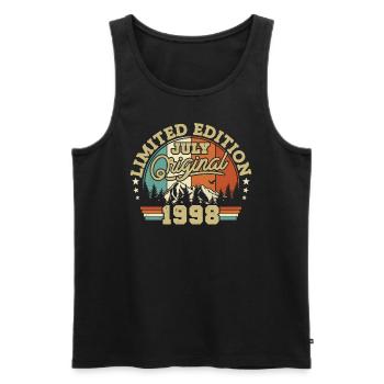 Vintage Geburtstagsgeschenk Juli 1998 - Männer Premium Bio Tank Top - Schwarz - Vorne - Michal (187cm)