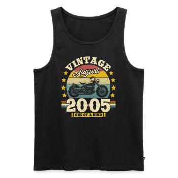 Birthday Gift August 2005 - Men's Premium Organic Tank Top - black - Front - Michal (187cm)