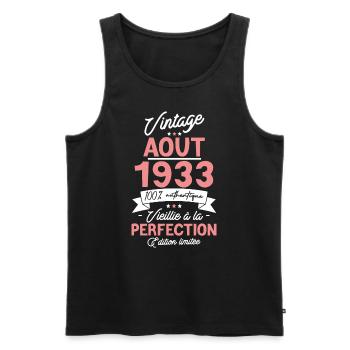 Surprise Août 1933 - Débardeur bio Premium Homme - noir - Devant - Michal (187cm)
