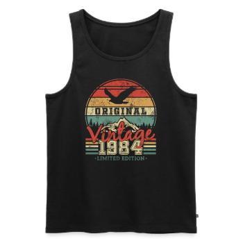 Geburtstagsgeschenk 1984 - Männer Premium Bio Tank Top - Schwarz - Vorne - Michal (187cm)