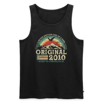 Birthday Gift 2010 - An unforgettable memory - Men's Premium Organic Tank Top - black - Front - AI Model Male 178 light (178cm)