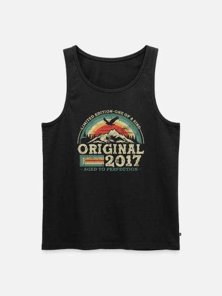 Birthday Gift 2017 6 years - Men's Premium Organic Tank Top - black