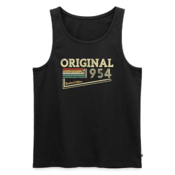 Geburtstagsgeschenk Vintage 1954 70 Jahre - Débardeur bio Premium Homme - noir - Devant - Michal (187cm)