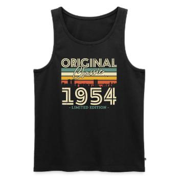 Original Classic 1954 - 70 Jahre Limited Edition - Männer Premium Bio Tank Top - Schwarz - Vorne - AI Model Male 178 light (178cm)