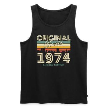 Original classique 1974 - 50 ans - Débardeur bio Premium Homme - noir - Devant - Michal (187cm)