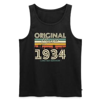 Classiques originaux 1934 - 90 ans - Débardeur bio Premium Homme - noir - Devant - Michal (187cm)