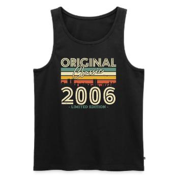 Originaler Klassiker 2006 - Limitierte Edition - Männer Premium Bio Tank Top - Schwarz - Vorne - AI Model Male 178 light (178cm)